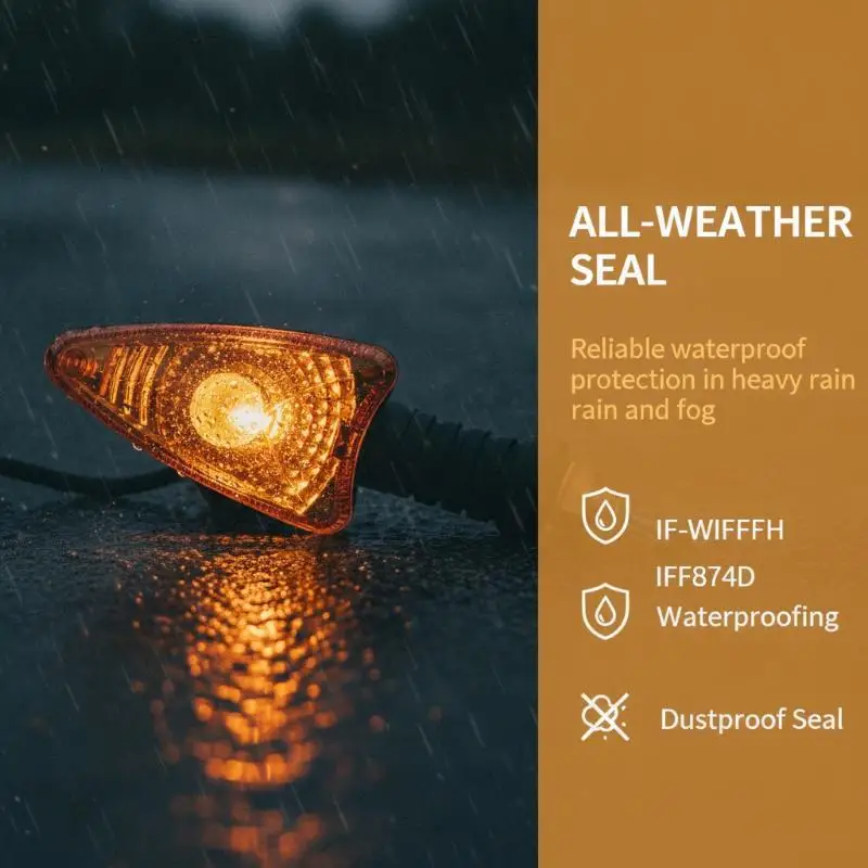 1/2Pcs Motorcycle Turn Signal Light Heat Resistant Ultra Bright 12V Amber Signal Lamp for F650GS Daily Commute