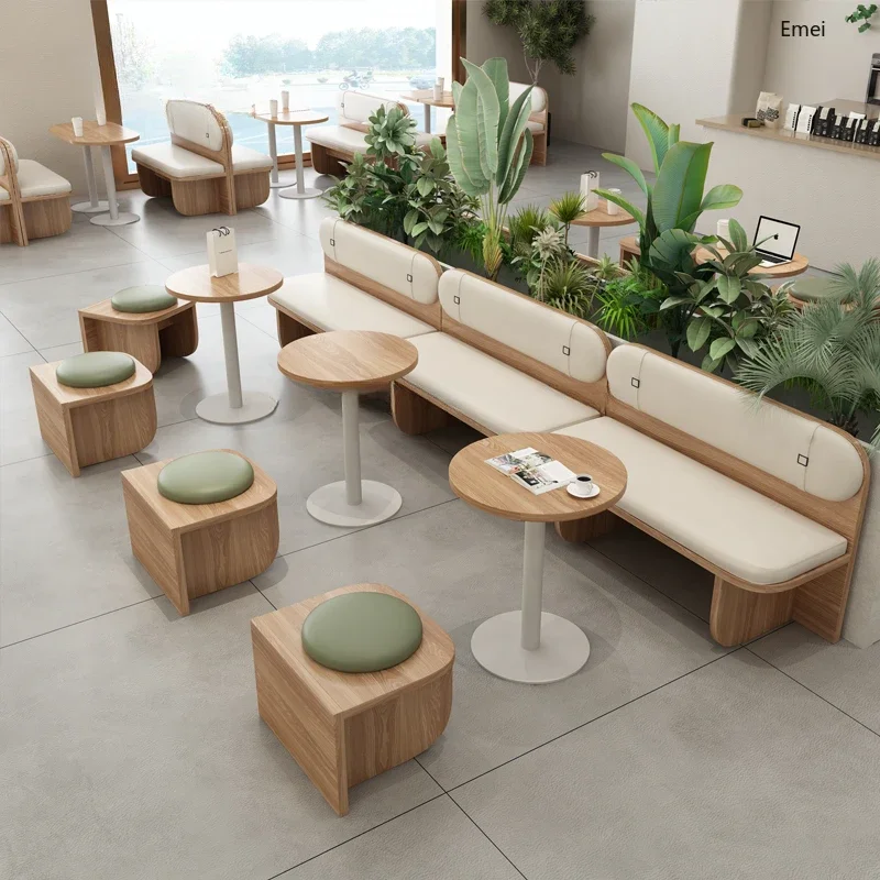Milk Tea Shop Coffee Shop Dessert Shop Deck Sofa Library Rest Area Negotiation Small Sofa
