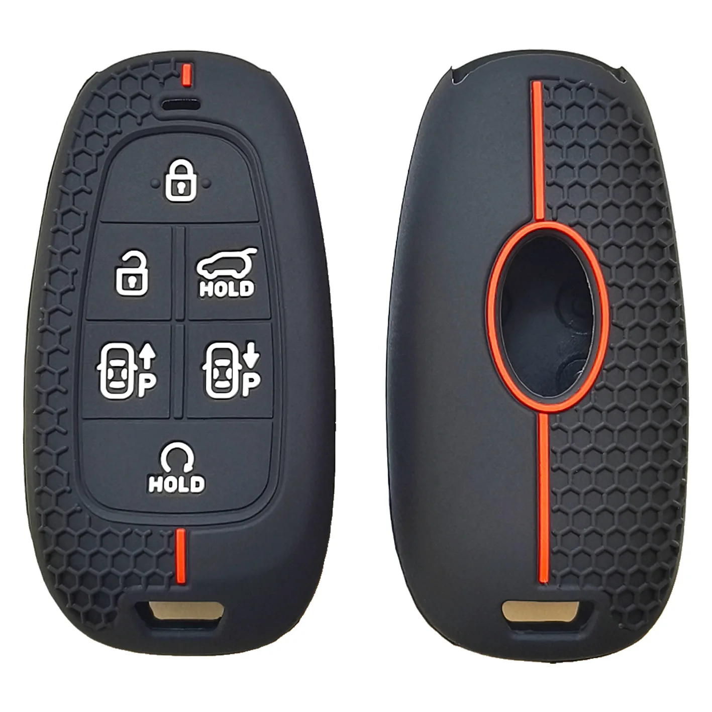 For modern imported Paris Emperor Tucson L fifth generation Sonata remote control 6-key honeycomb patterned silicone car key