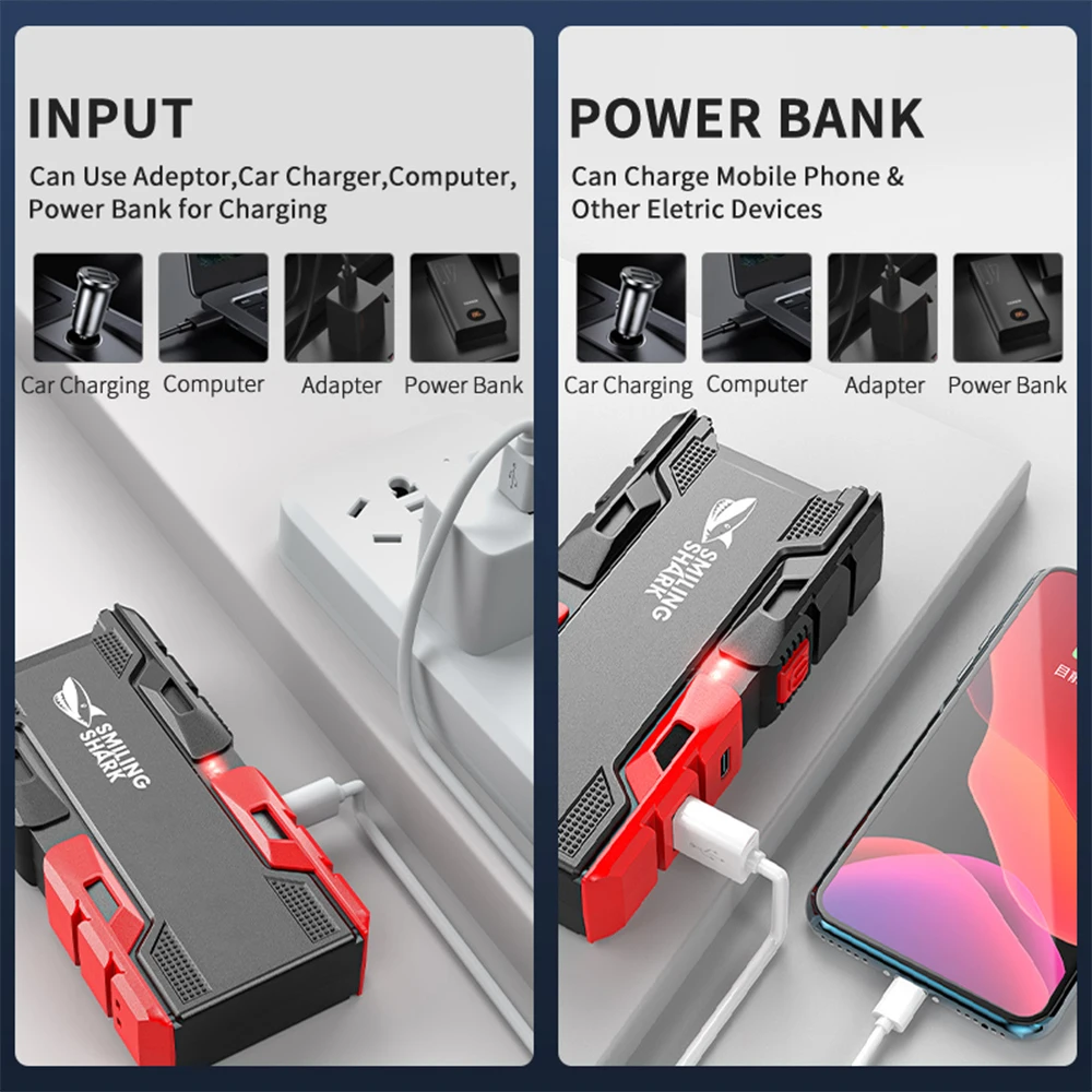 Smiling Shark SD-0712A LED Flashlight, Super Bright Handheld Flashlight, Long-lasting Flash Light Rechargeable for Outdoors