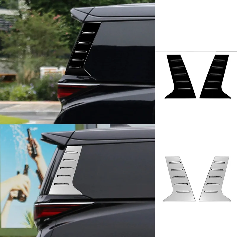 

For Toyota Alphard Vellfire 40 Series 2023-2025 ABS Rear Window Spoiler Cover Trim D Pillar Panel Decoration sequin styling