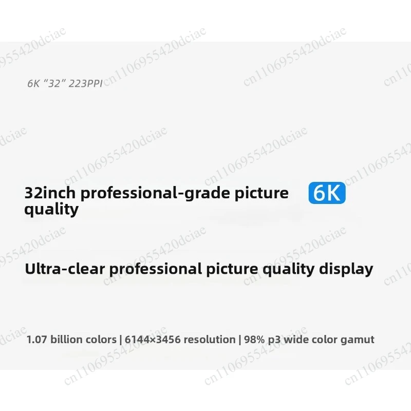 Mirror Screen Design Photography Vertical Screen 6K/4K Monitor 32, 27 inch bezels HD External Gaming Computer