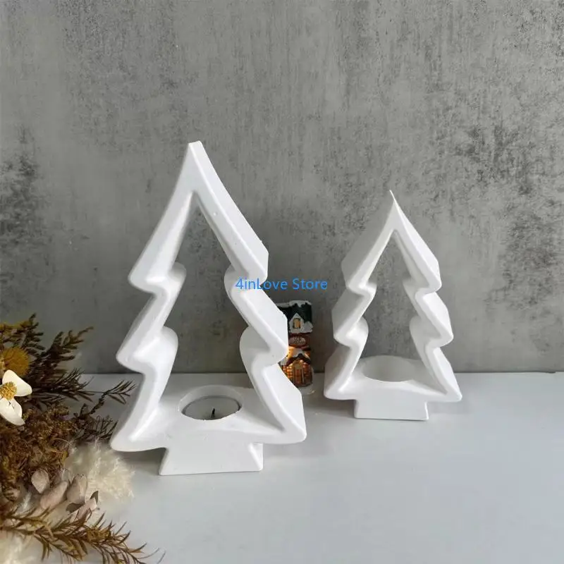 T4MD Christmas Tree Holder Mold Epoxy Resin Mold Table Ornament Mould