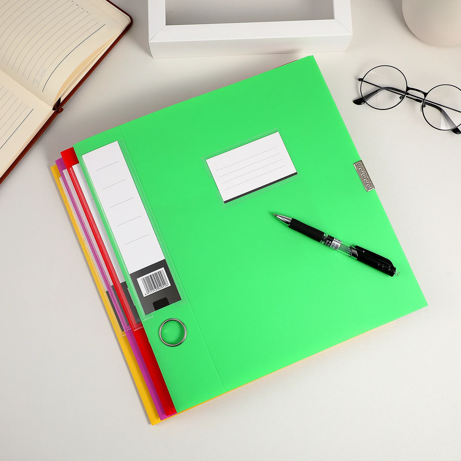 

5 pcs Plastic Boxes Folding Document Storage Cases For Office School Home Holders Lightweight Foldable File Storage Box Document