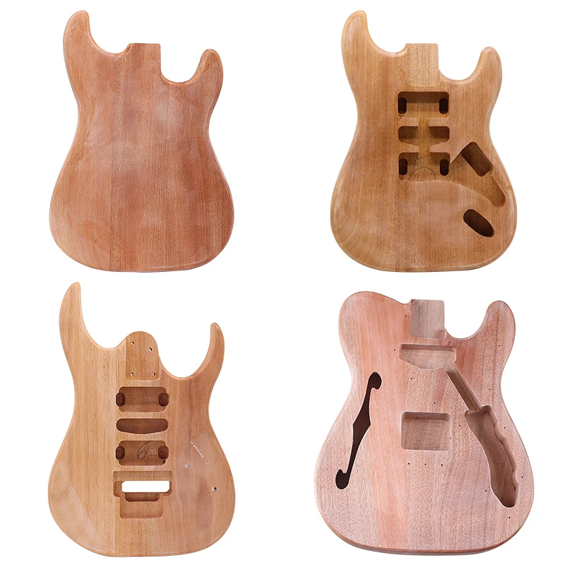 Okoume Holz Kein Malerei E-Gitarre Korpus 5,6 cm Breite Gitarrenfass DIY Teil für E-Gitarre