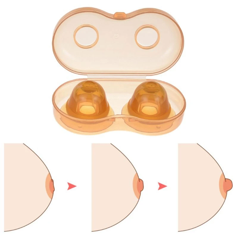 Nipple Corrector for Flat Inverted Nipples Soft Silicone Nipple Aspirator Puller Niplette Treatment Redress