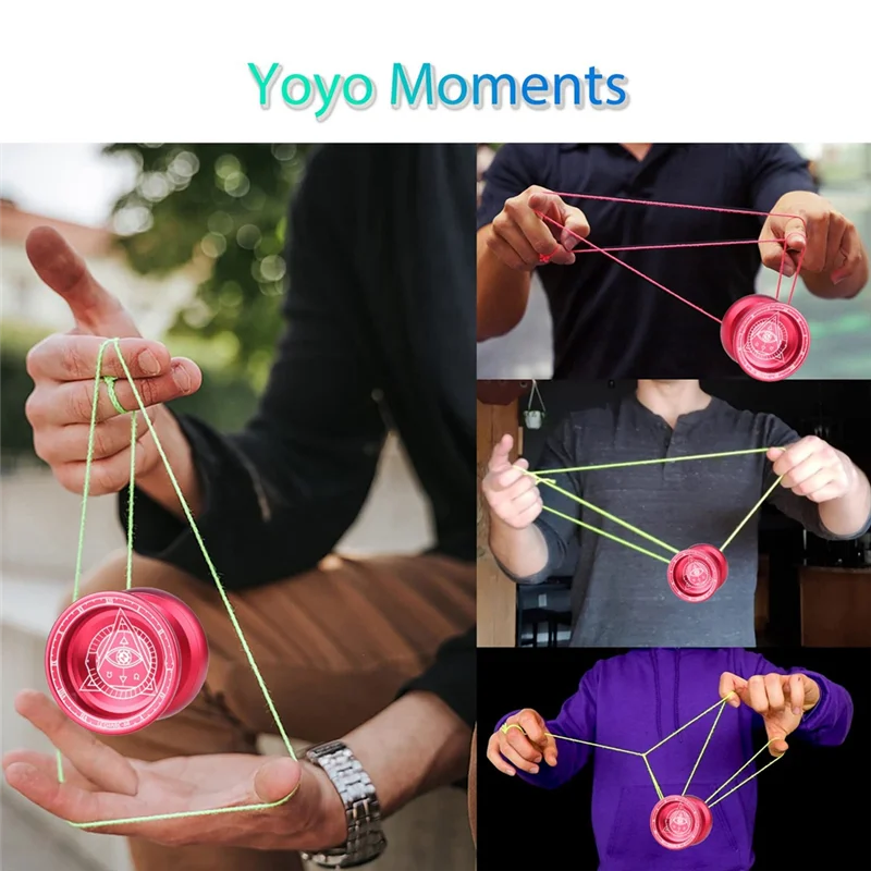 

B05C-LESHARE YOYO Ball Magic Yoyo Single Metal Alloy Professional Competition Version Yo-Yo Ball Durable Easy Install