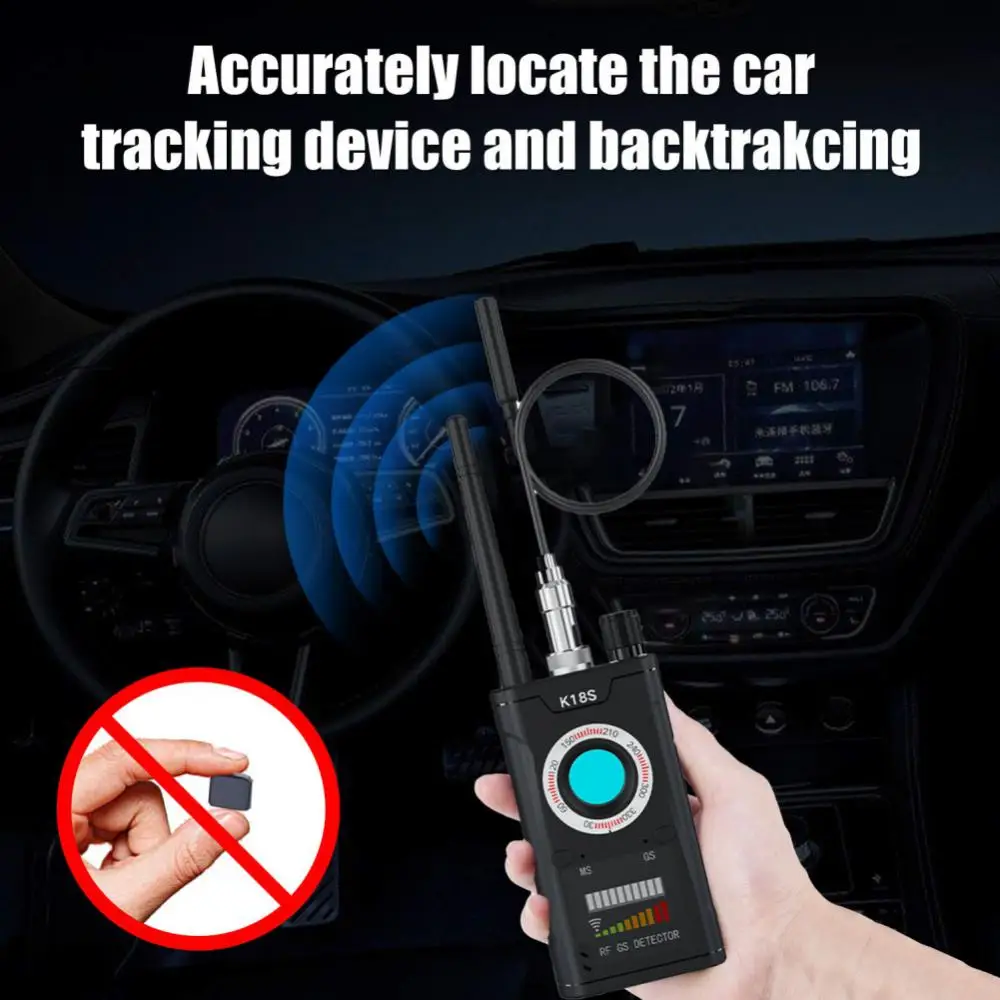 كاشف كاميرا متعددة الوظائف K18S ، مكتشف أخطاء الصوت GSM ، إشارة GPS ، تعقب الترددات اللاسلكية ، كشف التنصت ، ماسح خصوصية