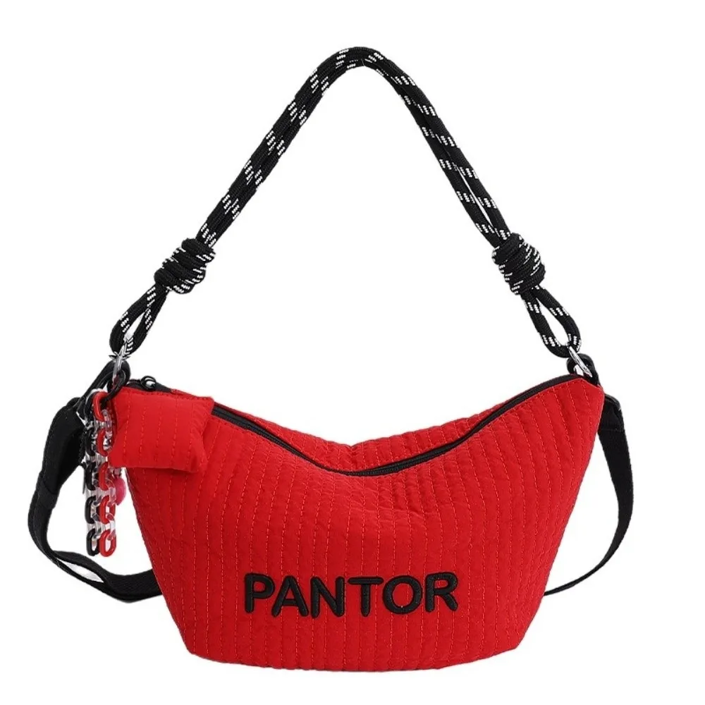 

Simple Korean Letter Shoulder Bag Versatile Adjustable Strap Hobo Crossbody Bag Stylish Zipper Women's Handbag Female