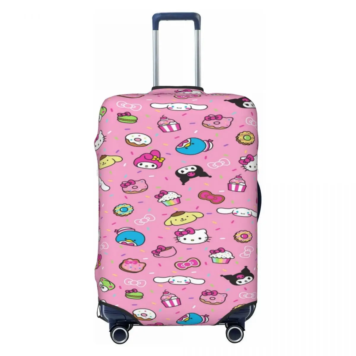 

Эластичный защитный чехол для чемодана с мультяшными персонажами Hello Kitty, подходит для чемоданов 18-32 дюймов
