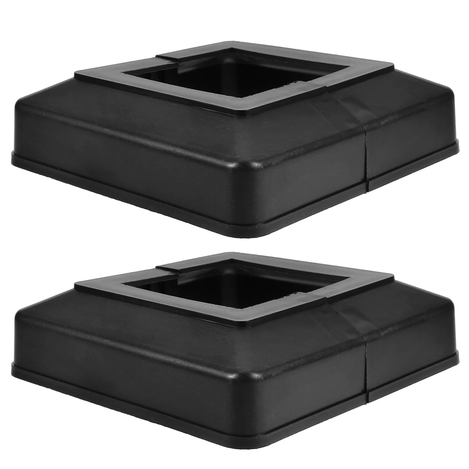 

2 Pcs Bookshelf Square Tube Decorative Cover Fence Toppers Plastic Anchor Post Cap Replacement