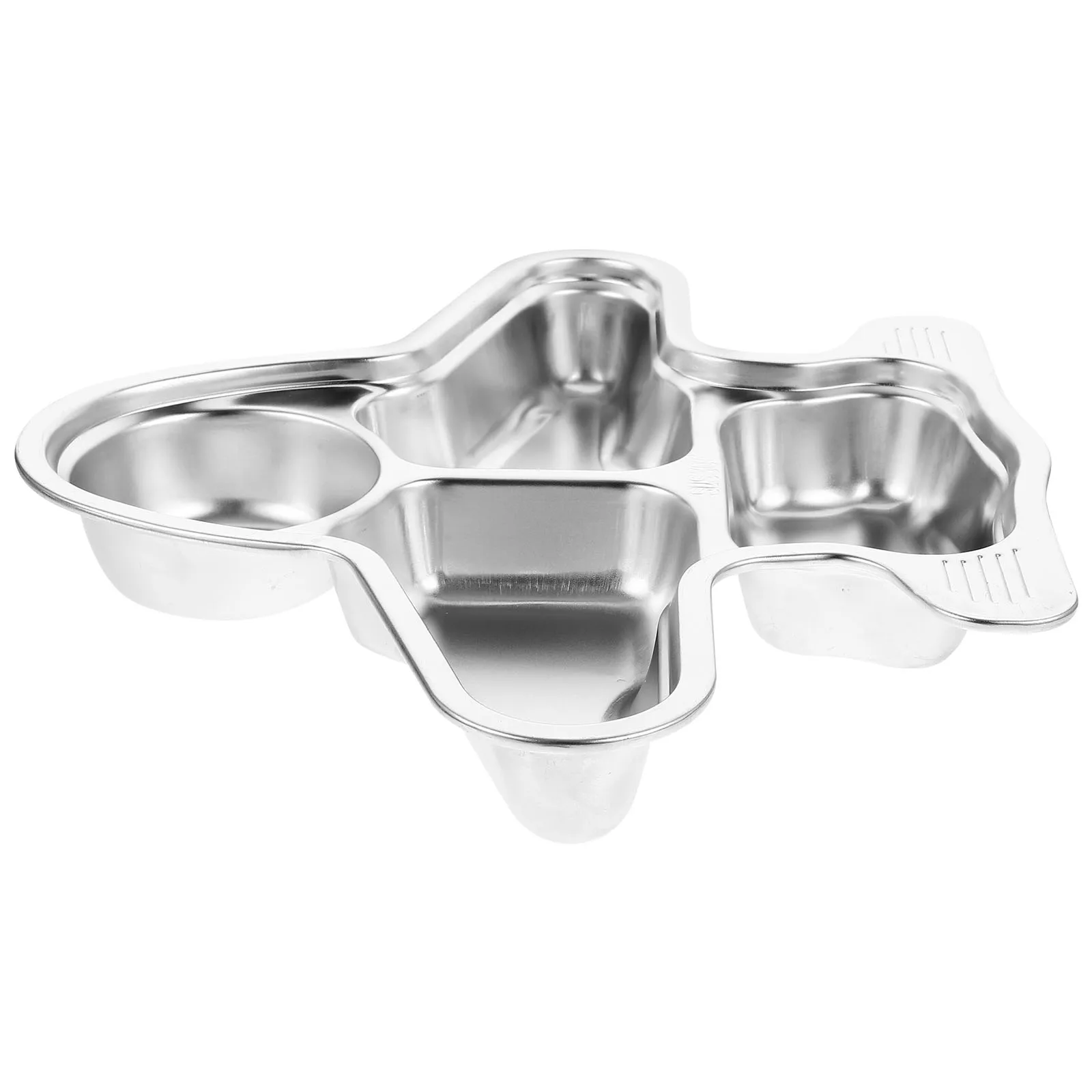

1pc Stainless Steel Divided Plate 304 Food Grade 'S Dinner Tray Bpa Free Eating Plate For School