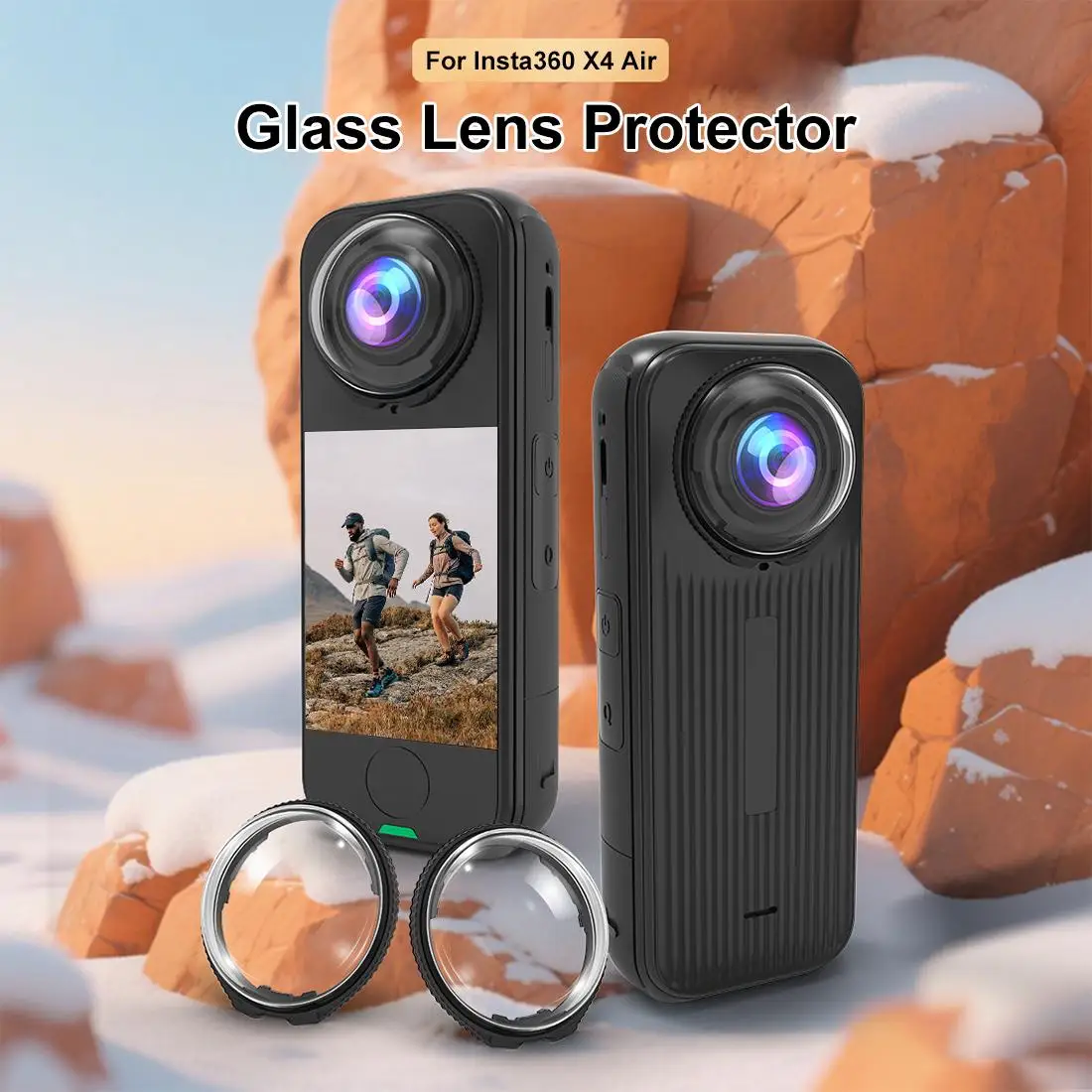PULUZ for Insta360 X4 Air Rotation Optical Glass Lens Guard Protective Cover Lens Cover