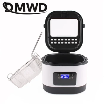 5L Elektrische Friteuse Olie Oven Hotpot Verstelbare Thermostaat Gebakken Kip Grill Frieten Frituren Machine Verwarming Pot Fornuis