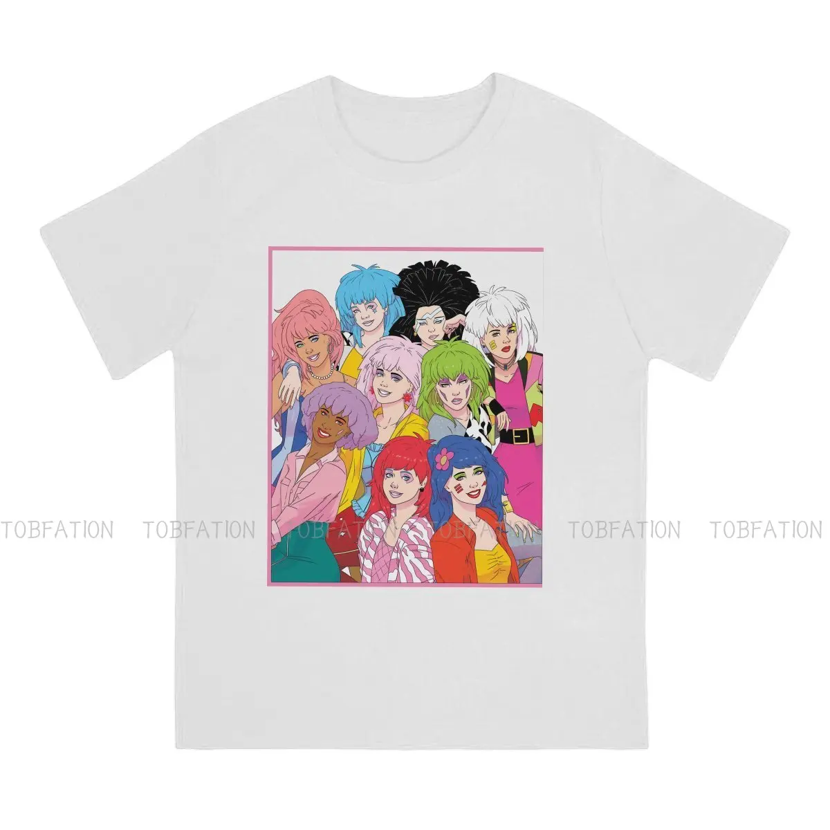 Jem and the Holograms K-Jem Girls and Pizzazz Girls Tshirt Black for Men Loose T Shirt Graphic Men\'s Tops Short Sleeve