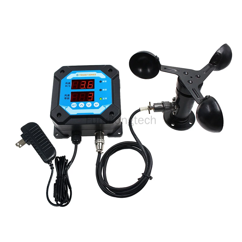 

RS485 Wind Speed Alarm Controller Anemometer Sensor Alarm Device