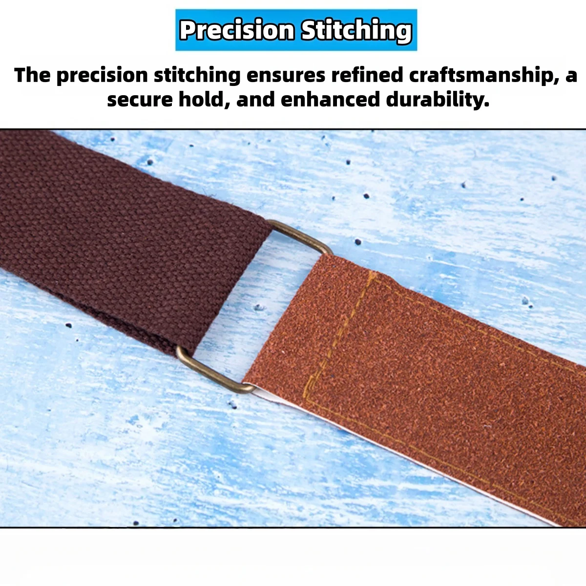 Miwayer Guitar Strap /from Cotton Woven Premium Leather - Universal for Folk,Electric and Classical Guitars