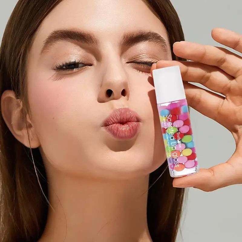 Aceite de labios Roll On para mujeres y niñas, aceite de labios hidratante multiusos, brillo de labios lindo, aceite de labios de larga duración, aceite de labios de boda de viaje