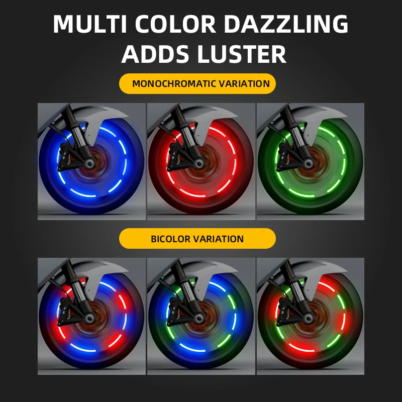 Car LED Wheel Hub Lights Auto Rechargeable Valve Night Light Automatic Motorcycle Colorful Explosive Flash Tire Decorative Lamp