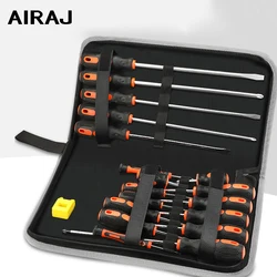 AIRAJ-Juego de destornilladores aislados, herramienta de reparación de piezas de electrodomésticos multifuncional, Cruz de una palabra con magnetizador y almacenamiento, 6/8/10 piezas