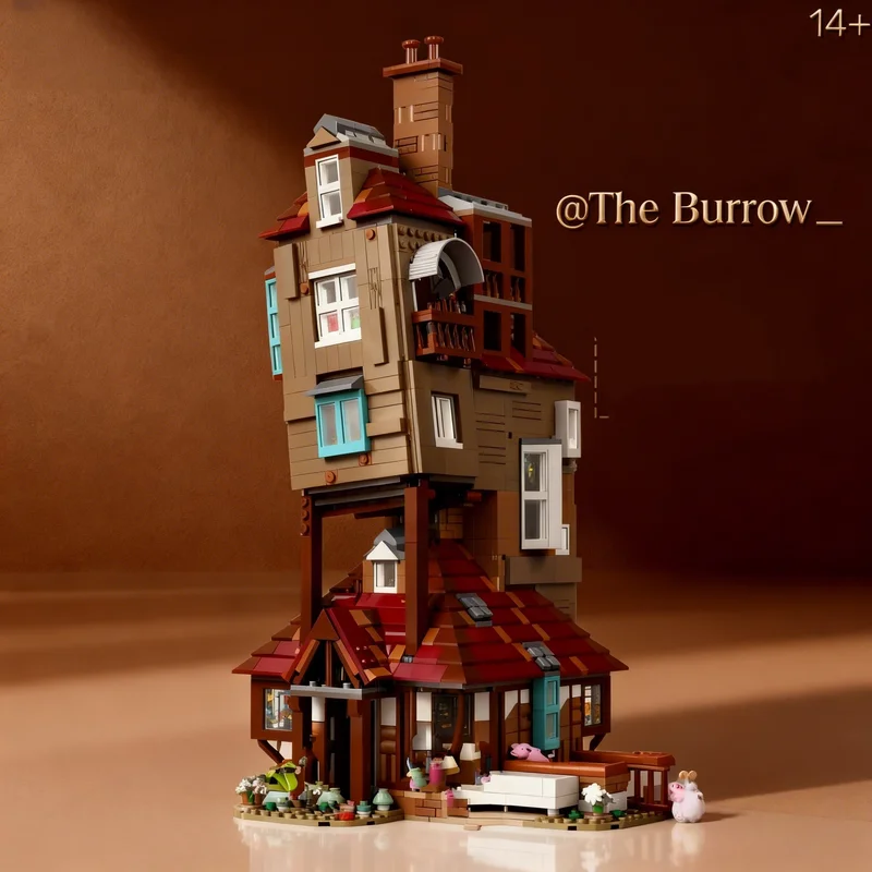 2405Pcs The Wizarding World The Burrow Building Blocks Model Bricks For Adult Birthday Gift Home Decor Ornament Relaxing Collect view 6