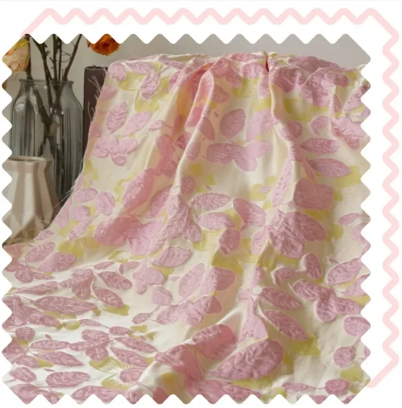 Geprägter, mit Blumengarn gefärbter Jacquard-Stoff, bauschiger Rock, Kleid, dekorativer Nähstoff – Detail 2