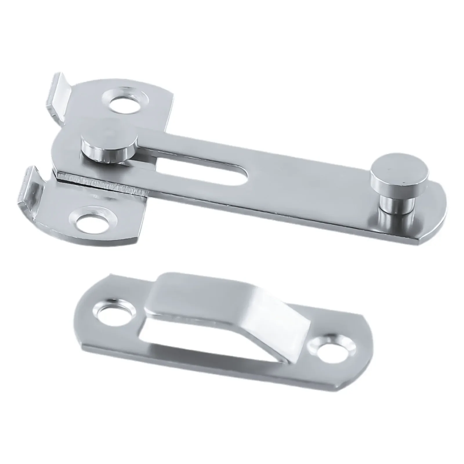 Stainless Steel Sliding Door Hasp Latch Lock For Cabinet For Casement Drawer Security With Installation Screws