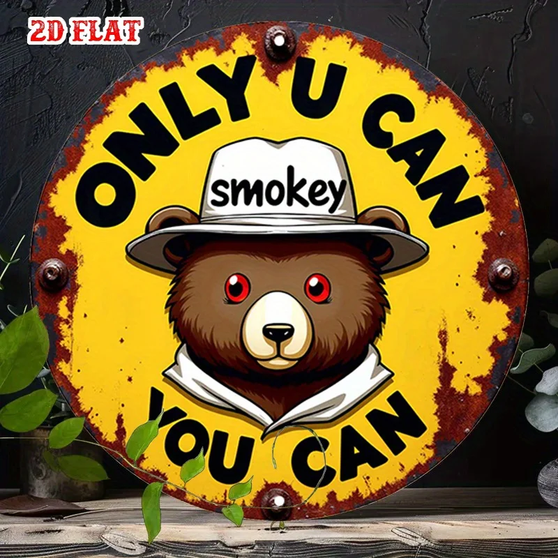 2D Flat, 1pc Vintage Smokey Bear 