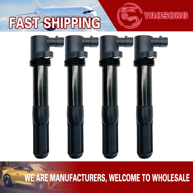 

4 PCS IGNITION COIL FOR ALFA ROMEO MITO FIAT 500 BRAVO II DOBLO IDEA PANDA STILO LANCIA MUSA OPEL COMBO 0.9L 1.4L UF700 46777288