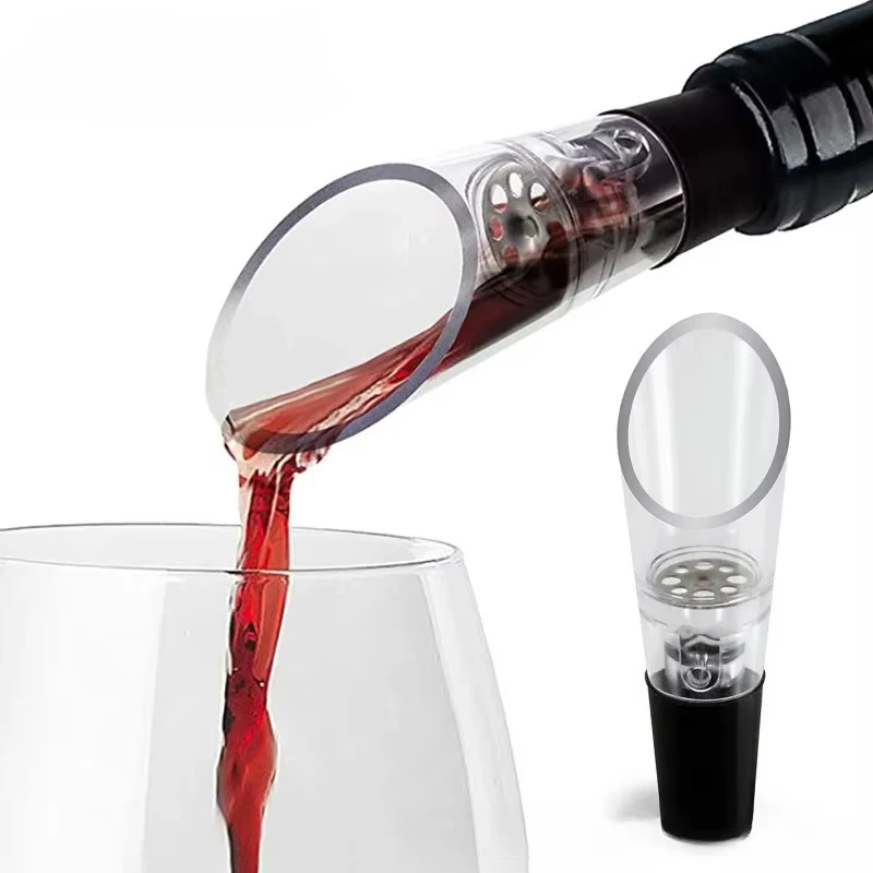 

2026New Wine Aerator Acrylic Bottle Stopper Decanter Wine Pourer Aerating Pour Spout Wine Air Aerator Bar Accessories