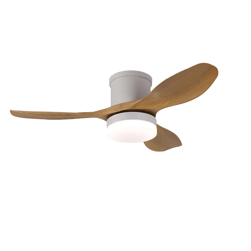 Nordic LED Ceiling Fan with Lamp Light DC Silent Remote Control Ceiling Fan 52inch VentilatorHome Living Room Dining Bed Kitchen