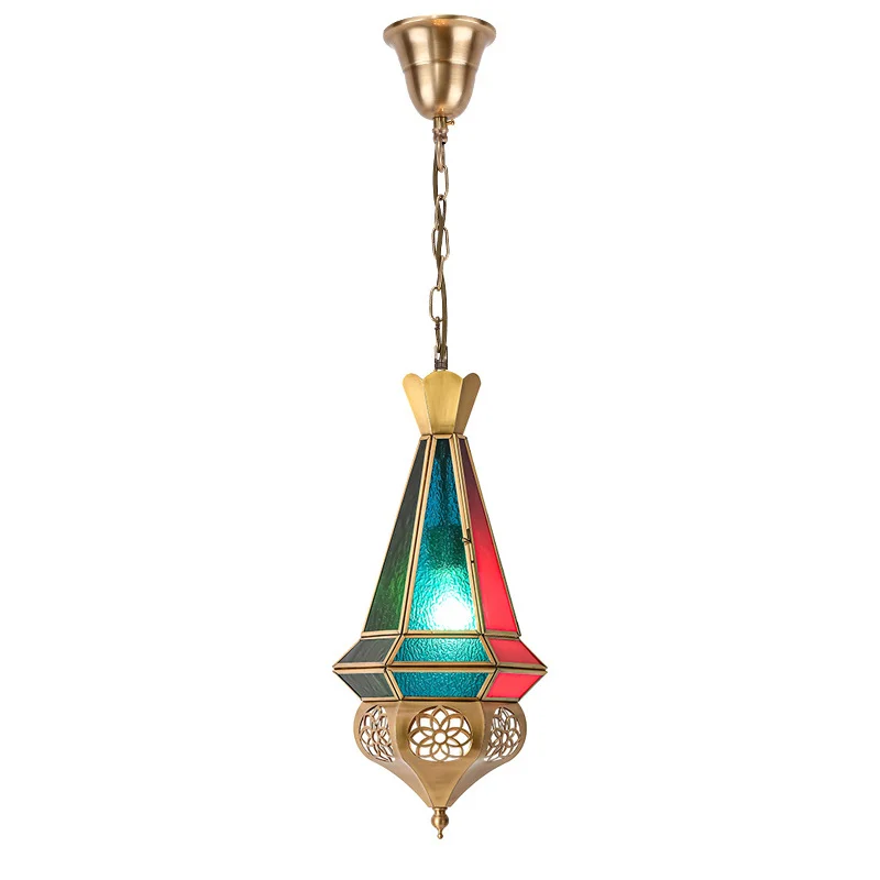 Morocco Hollow Out Hand-carved Brass Chandelier Xinjiang Special Restaurant Lamp Homestay Cafe Hotel Chandelier