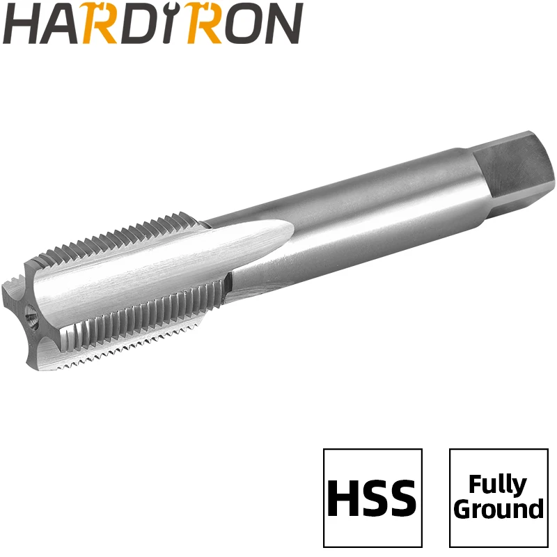 Macho roscado de máquina Hardiron M28X3, mano derecha, grifos estriados rectos HSS M28 x 3,0