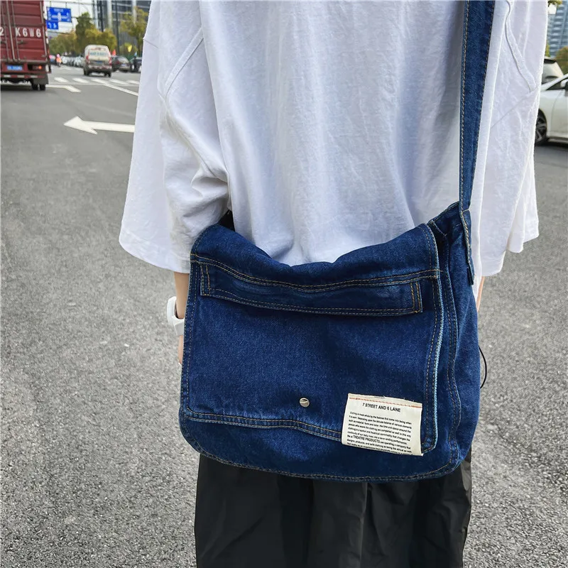 Borsa a tracolla da donna Casual in Denim moda Feminina borsa a tracolla a tracolla borsa da studente all'aperto di grande capacità per ragazze