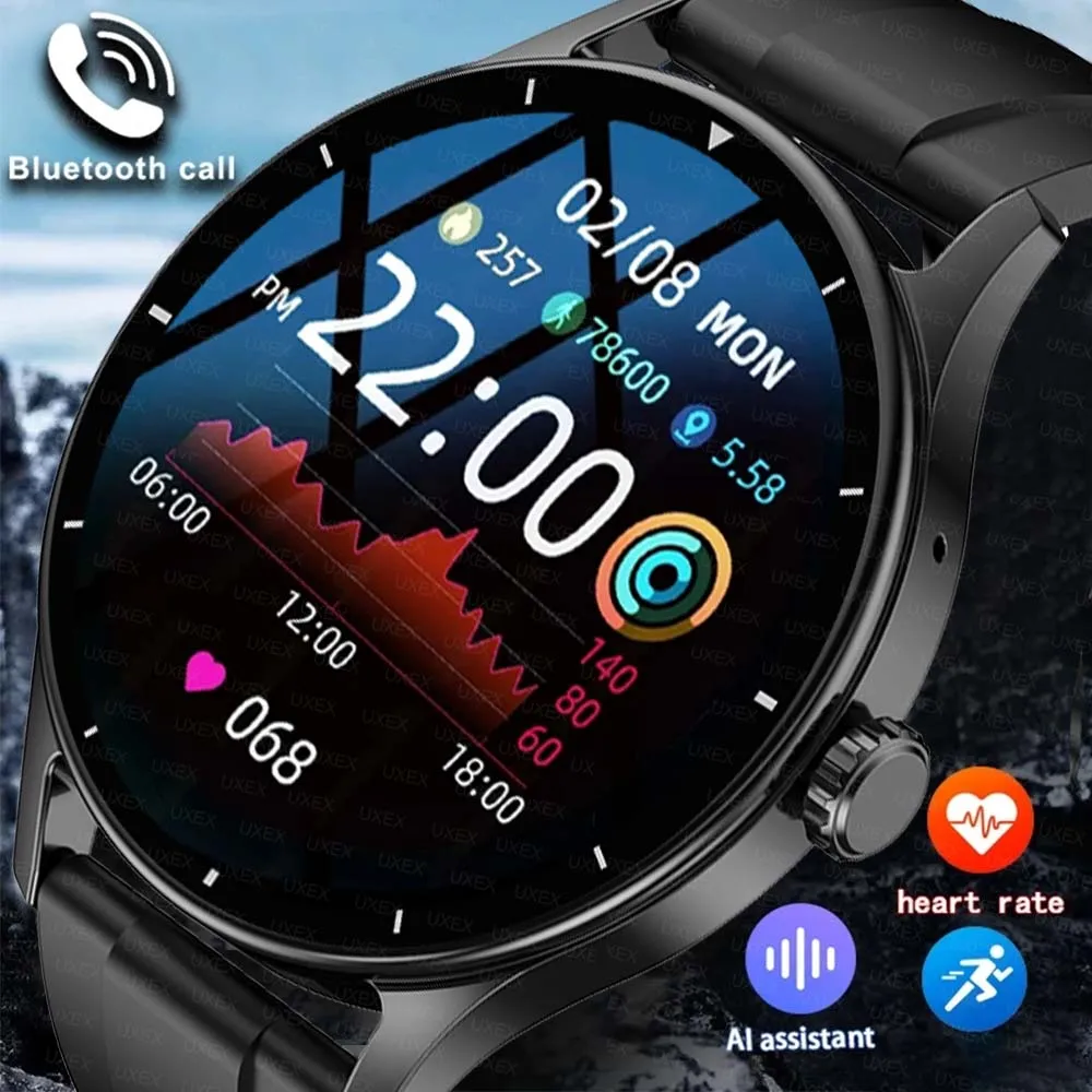 ساعة ذكية جديدة للرجال ساعة لياقة بدنية رياضية 1.55 بوصة شاشة لمس كاملة تتبع الصحة بلوتوث دعوة 2026 ساعة ذكية خفيفة للغاية زائد #1