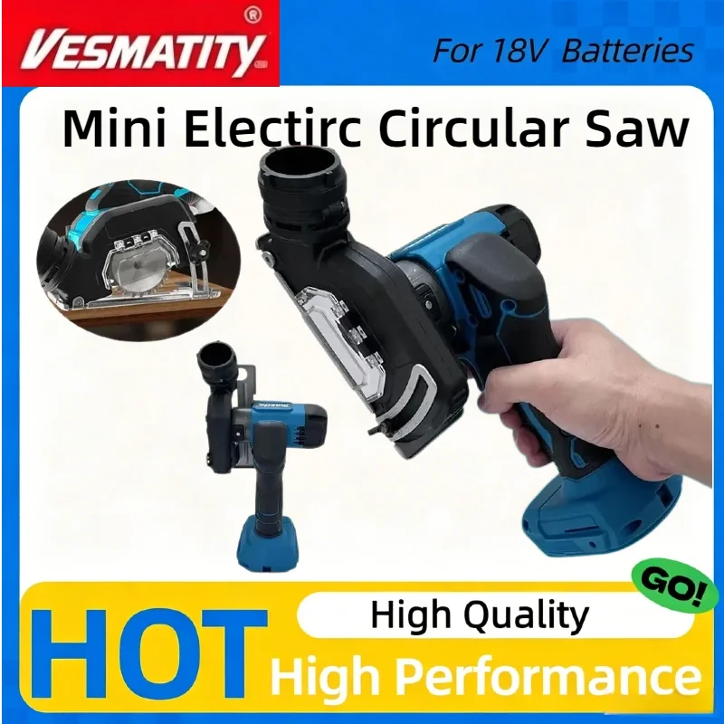 19500RPM 3 Inch Cordless Angle Grinder Electric Cut‑Off Tool Wood Tile Plastic Cutter For Makita Battery