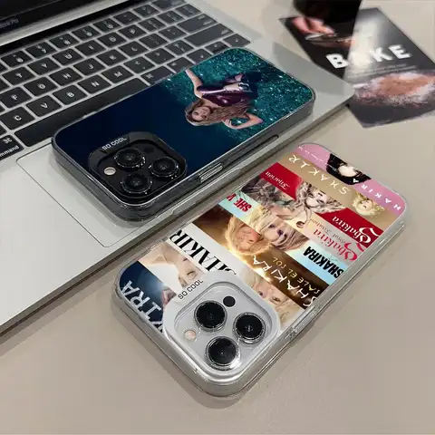 Shakira mode étui de téléphone portable pour iPhone 17 16 15 14 13 12 11 X XR XS 8 7 Pro Max Plus couleur translucide couverture jolie