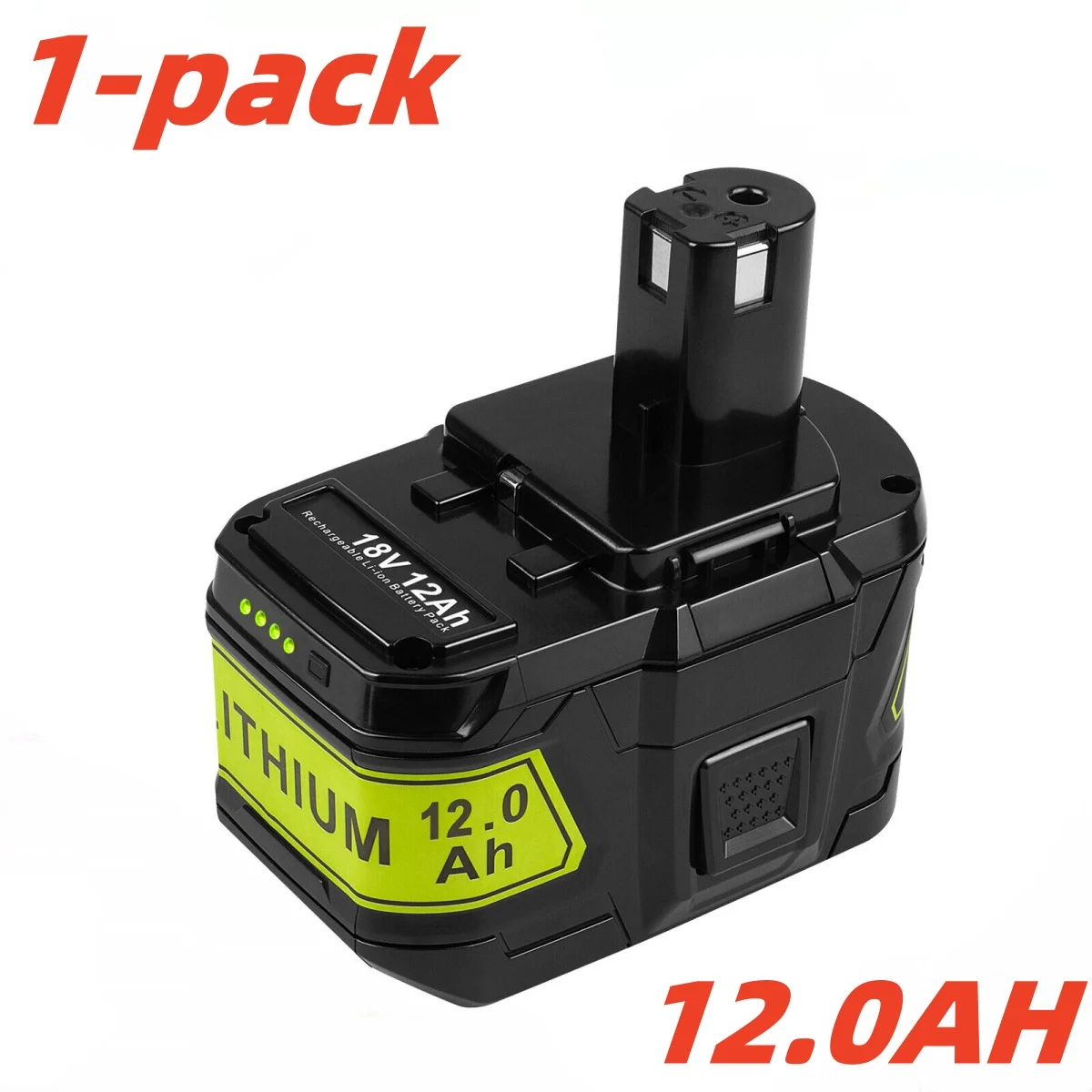

1PACK 12.0Ah High-Capacity Lithium-Ion Rechargeable Battery Pack - Unbeatable Power and Runtime for Cordless Tools - Durable,
