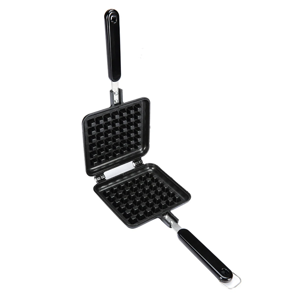 Home Use Waffle Maker Non-Stick Cake Baking Mold Waffle Mould Aluminum Alloy Frypan Double Face Waffle Frying Pan Kitchenware