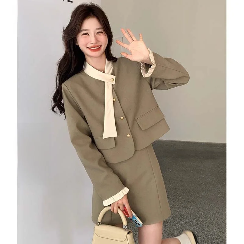

Unique Beautiful Two-Piece Set with for Women Spring Autumn New Style Fashionable Outfit Polyester Fiber Long Sleeve r...