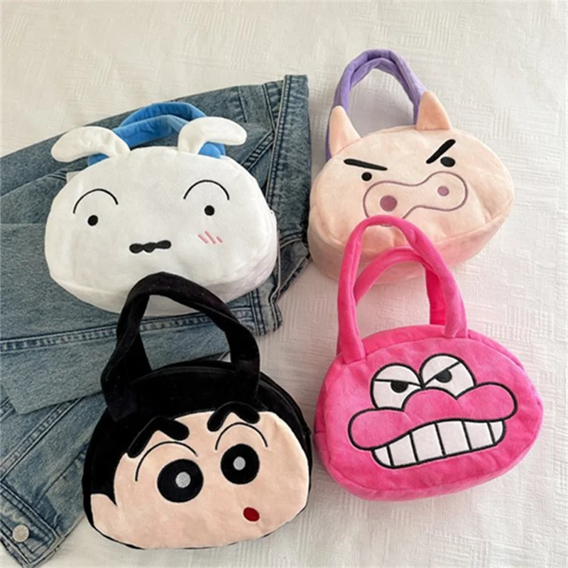 Crayon Shin-chan Plush Handbag Kawaii Nohara Shiro Buriburizaemon Cartoon Soft Storage Bag Tote Bag Shoulder Bag Birthday Gift