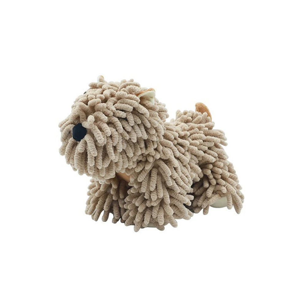 West terrier cartoon dog chenille hand towel super absorbent soft fabric with hanging loop for kitchen bathroom