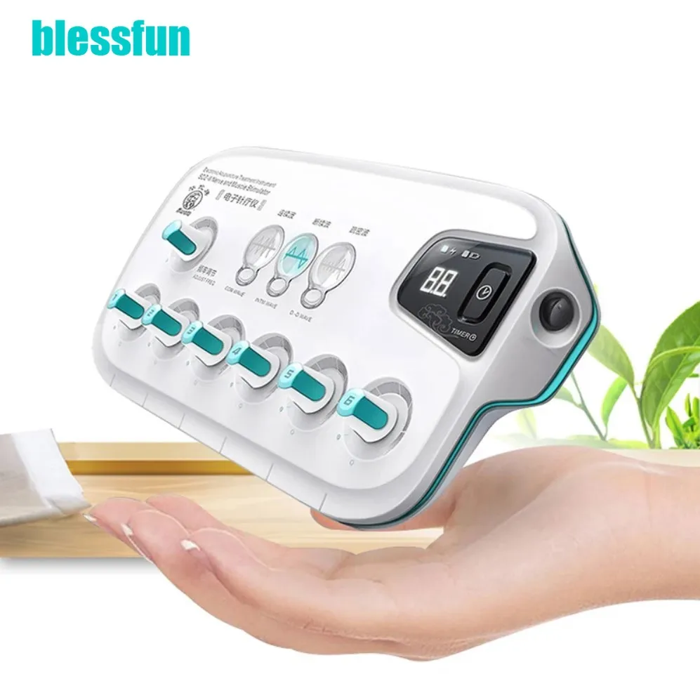 6-Output Electrical Acupuncture Needle Muscle Stimulator Electroacupuncture Therapeutic Apparatus Massager Device