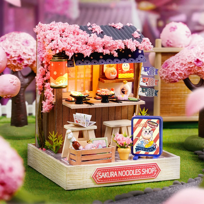 Wooden Miniature Doll Houses DIY Small House Kit Making Room Toys Home Bedroom Decorations With Furniture Wooden Craft DollHouse