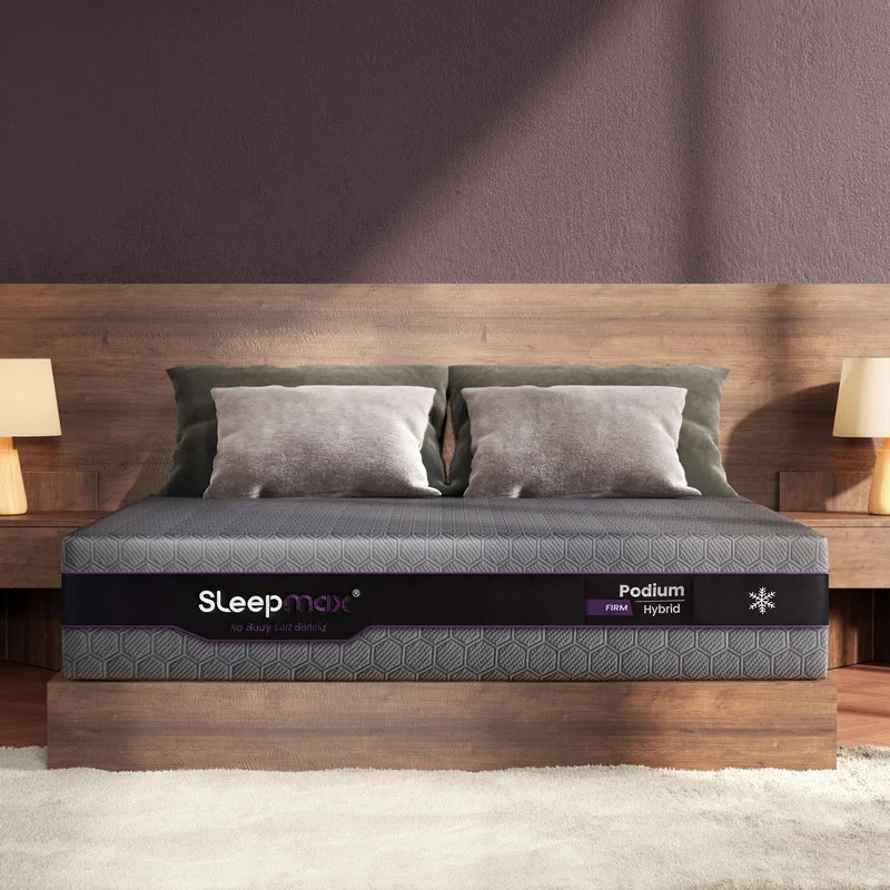 Sleepmax Podium 12" Queen Firm Hybrid Mattress with Gel Memory Foam and Latex Layer