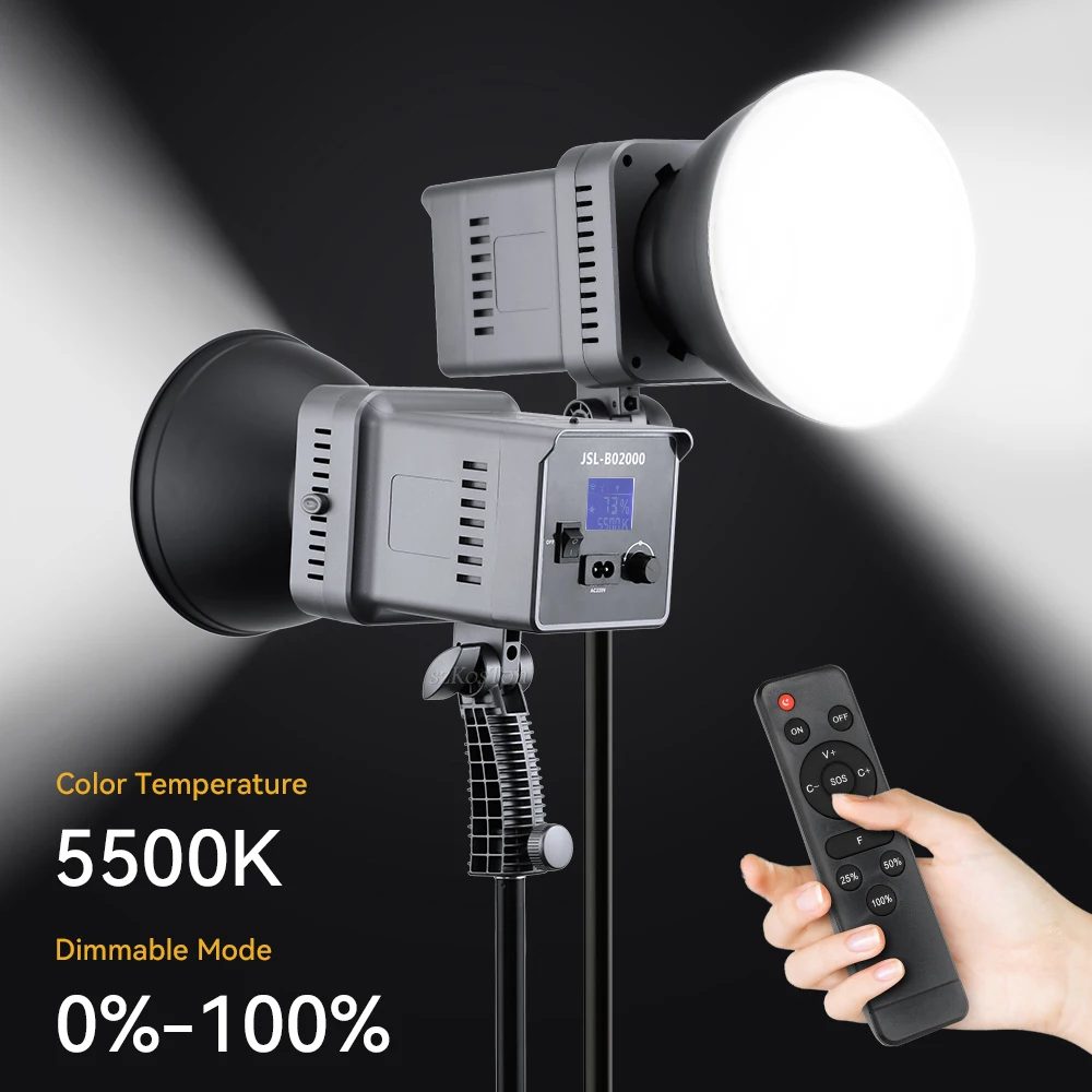 

Dimmable 100W LED Video Light Studio Lamp 15000LM EU US Plug Photography Lighting With Remote Control For Youtube VK Live Stream