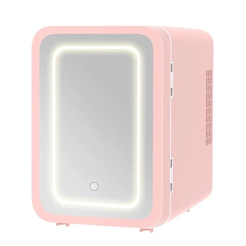 dc 12v car portable beauty mini skincare fridge with led glass single door compact refrigerator