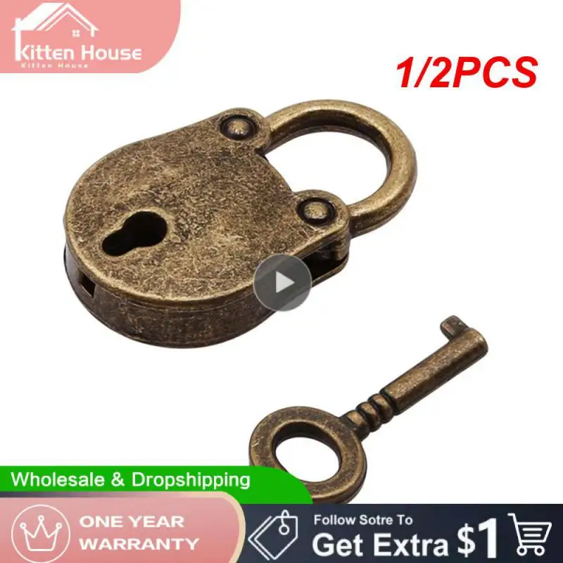 1/2PCS Vintage Old Antique Style Mini Archaize Padlocks Key Lock With key (Lot Of 3)