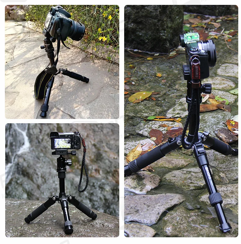 Portable Mini Tripod Lightweight Travel Stand Desktop Smartphone Holder Tabletop Video Tripod w/  360° Panoramic Ballhead