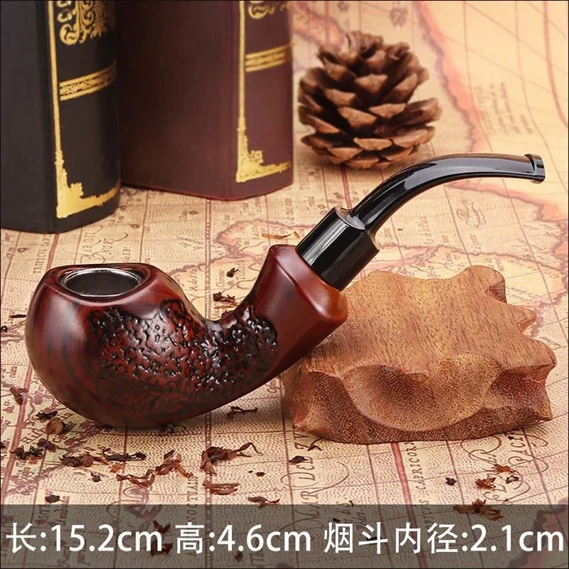 

New Carved Resin Pipes Chimney Filter Smoking Pipe Tobacco Pipe Cigar Gifts Gift Grinder Smoke Mouthpiece Cigarette Holder